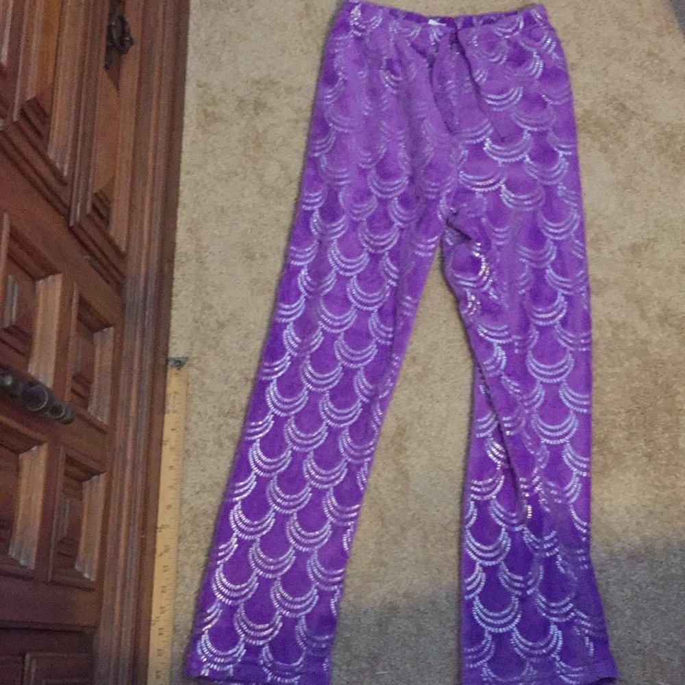 Purple mermaid pajama pants small nwot